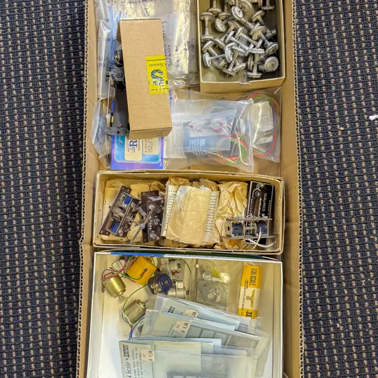 Qty of Various Electrical Switches Wheels and Motors