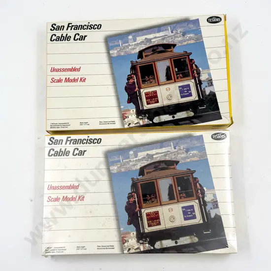 Two 1/48scale San Francisco Cable Car Model Kits