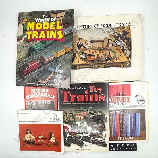 Three Model Trains Collectors Guides and Three Pamphlets with Reproduction Poster