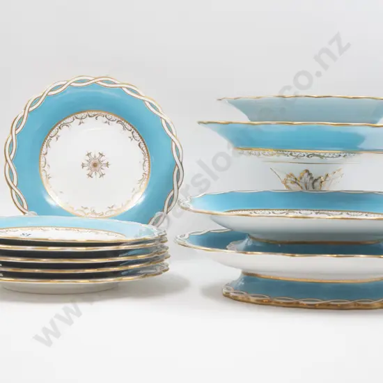 Md C19th English 10 Piece Dessert Service