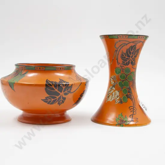 Shelley Rose Bowl & Trumpet Vase