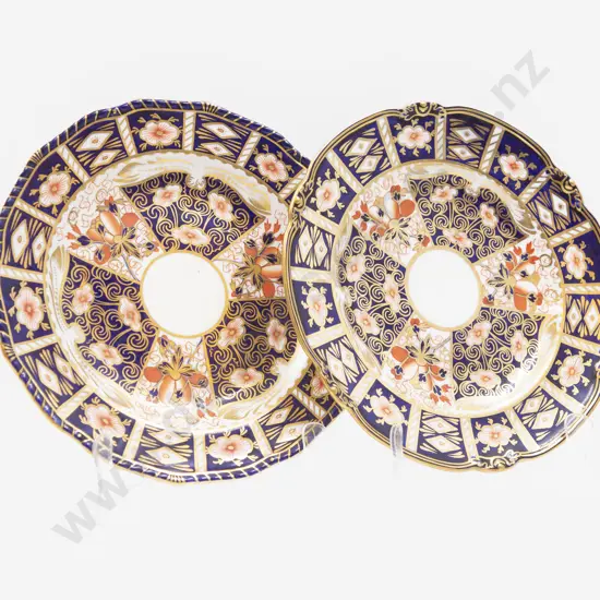Two Royal Crown Derby Imari Pattern Plates