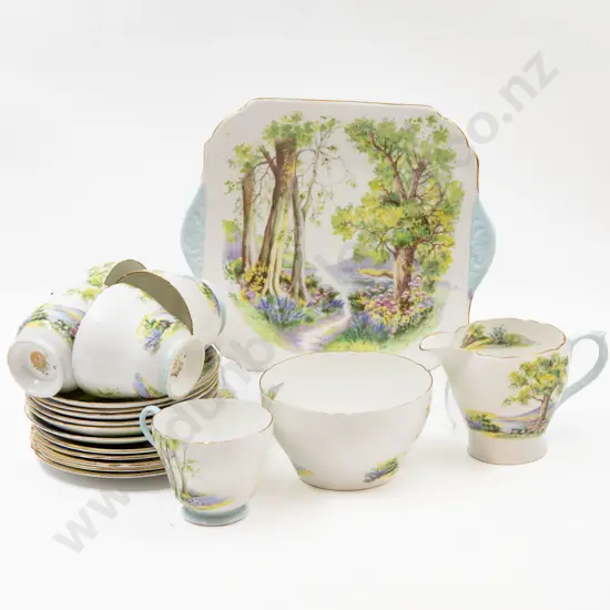 Shelley Woodland Pattern Part  Tea Set