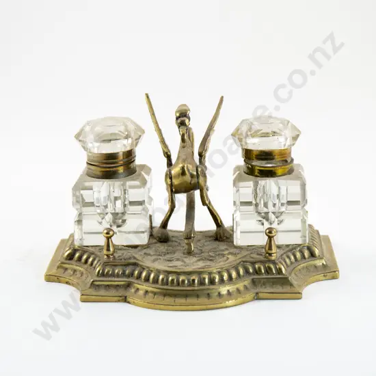 Small Cast Brass Desk Stand