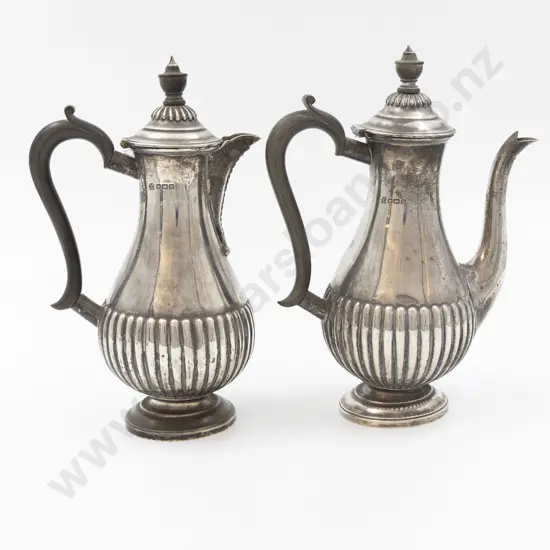 Edw VII S/S Coffee Pot & Hot Water Jug