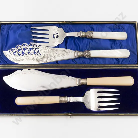 2 Pairs Of S/P Fish Servers