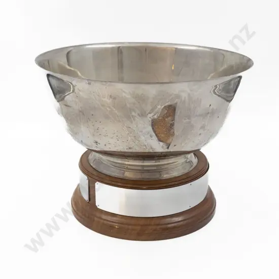 Large S/P Punch Bowl Trophy On NZ Native Wood Base