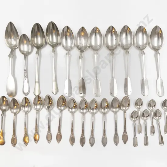 Collection Of Various European Silver & S/P Spoons
