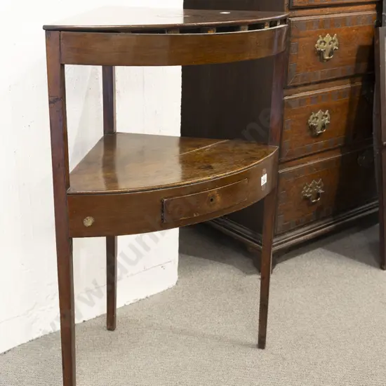 Geo III Mahogany Corner Washstand