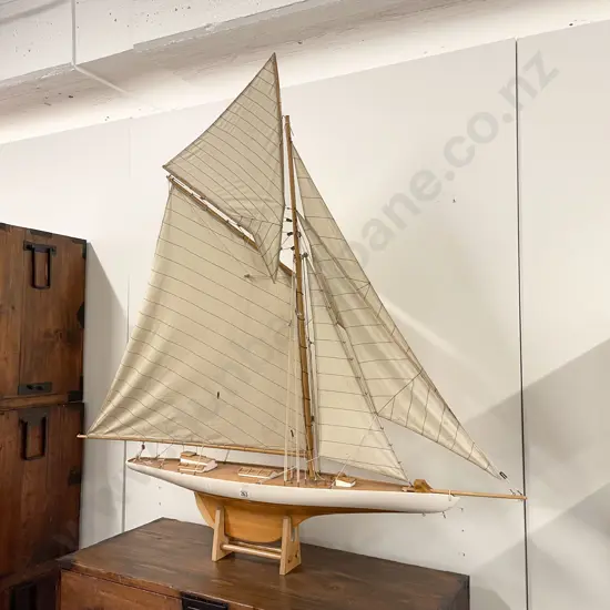 Vintage Wooden Pond Yacht