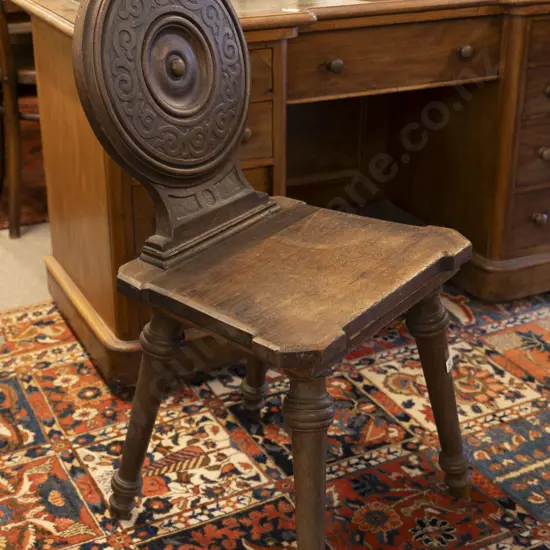 C19th Spanish Oak Hall Chair