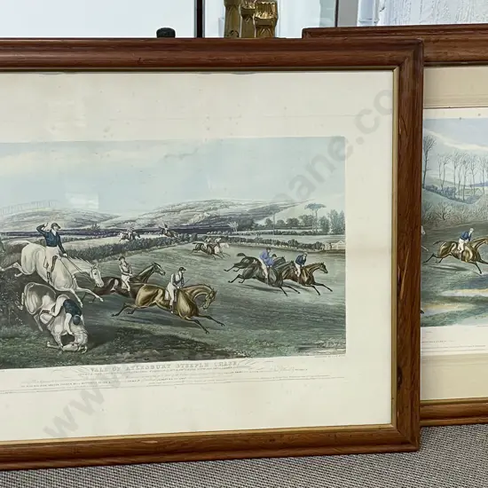 Set Of Four Vict Steeple Chase Coloured Aquatints