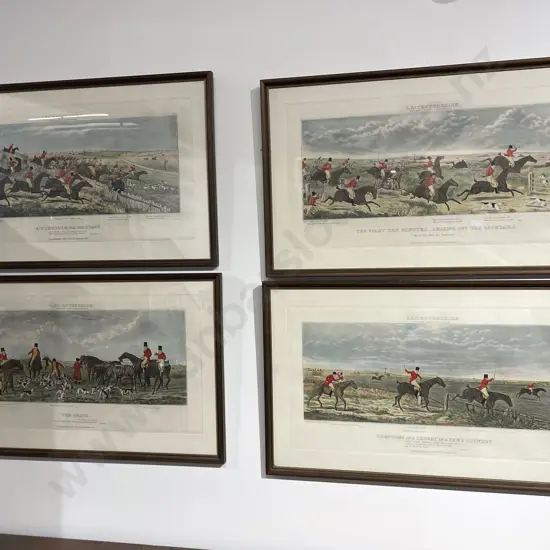 Set of Four Hand Coloured Engravings After John Dean Paul