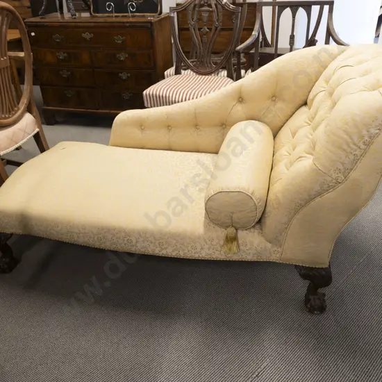 Atractive Vict Oak Chaise Longue