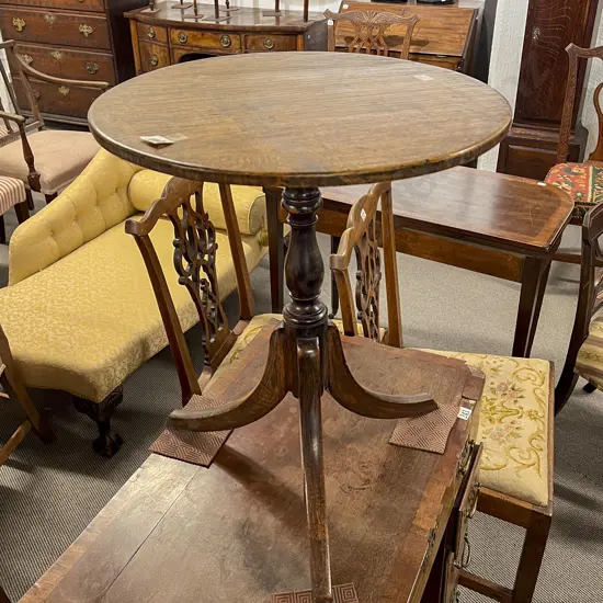 Oak and Stained Beech Wine/Occasional Table