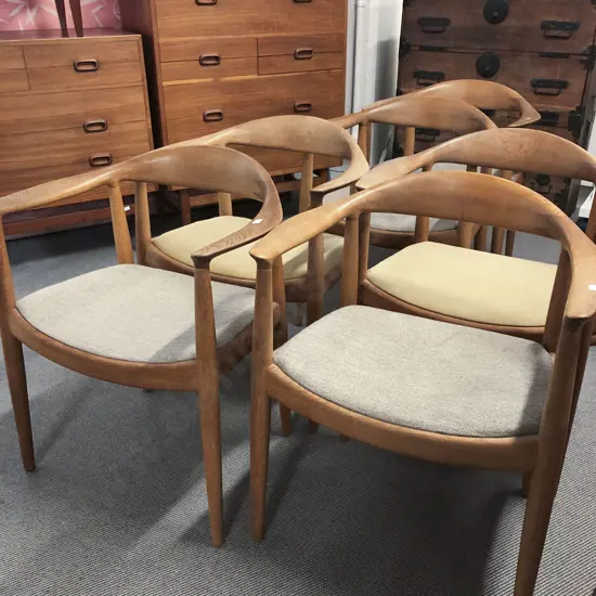 Set of Six Johannes Hansen JH 503 Teak Dining Chairs
