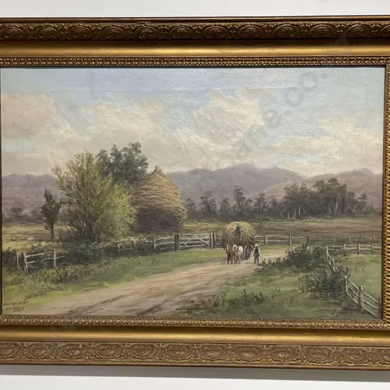 W G Baker Near Greytown Oil on Board