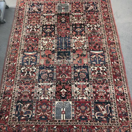 Antique Picture Garden Persian Rug 300cm x 218cm