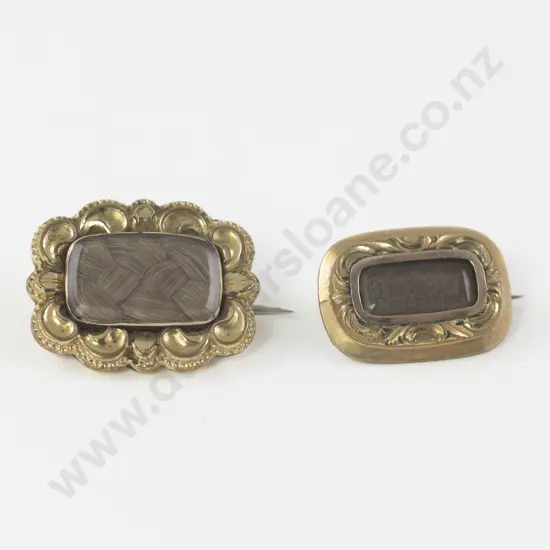 Georgian Gold Hair Memorial Brooch