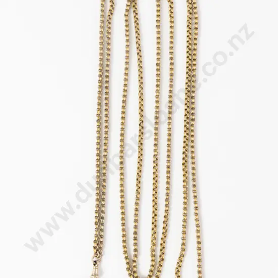 Victorian 9ct Fancy Trace Link Muff Chain