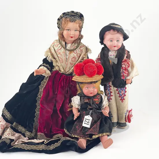 Eagle Mark France Petitcolin Celluloid National Costume Doll