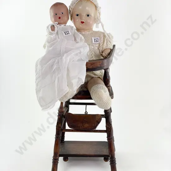 Unmarked Composition Shoulder Plate Doll