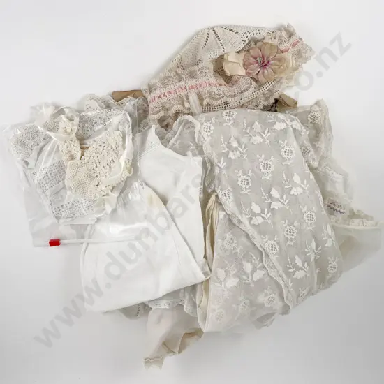 Collection Various Size Vintage Dolls and Baby Clothes