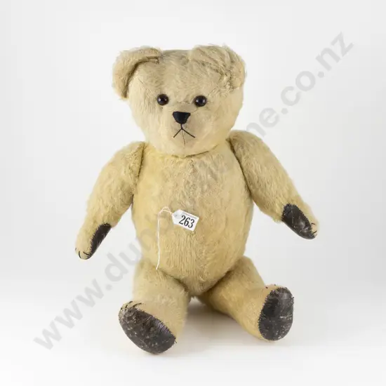 Vintage English Straw Filled Teddy Bear