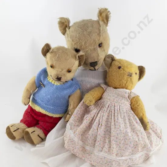 Three Vintage Pedigree Teddy Bears