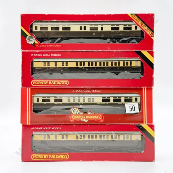 Hornby Railways Boxed R430x2 R429 R458 GWR 57' Brake and Composite Coaches & Restaurant