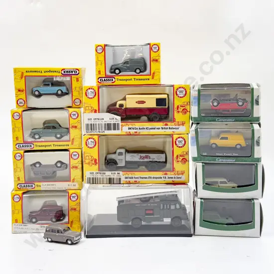 Classix and Other Manufacture 12 Boxed 1/76 Scale Railway Road Side Vehicles