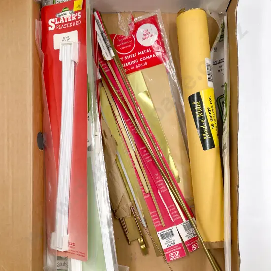 Collection of Railway Modelling Brass Sheets with Brass and Plastic Tubing