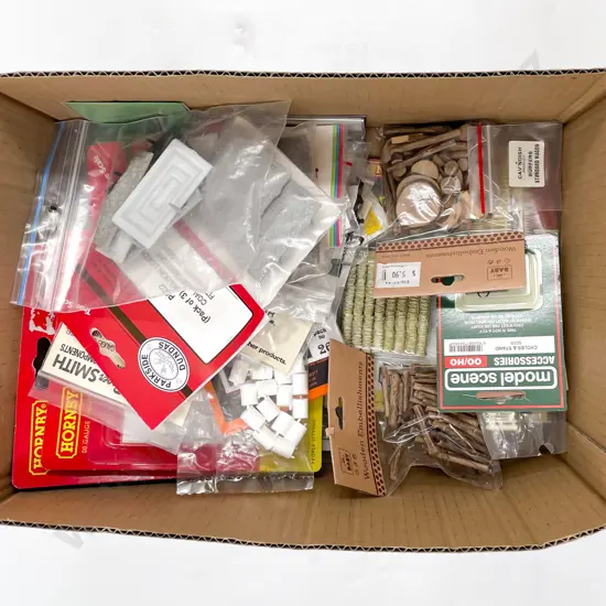 Collection Various Railway Figures Signage and Scenery Accessories