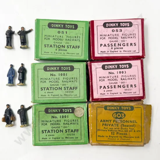Six Boxed Dinky Toys Miniature Figures for Model Railways