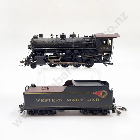 Pacific Fast Mail Models All Brass Construction Western Maryland 800 2-8-0 Locomotive and Tender