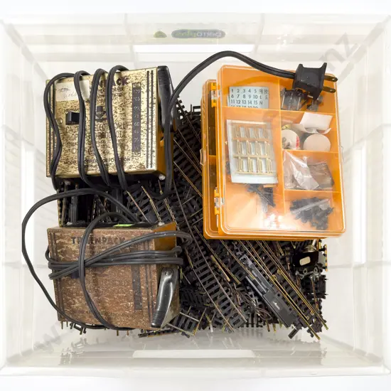 Good Qty Mainly Atlas Track with Points Crossovers and Two MRC Controllers (faults)