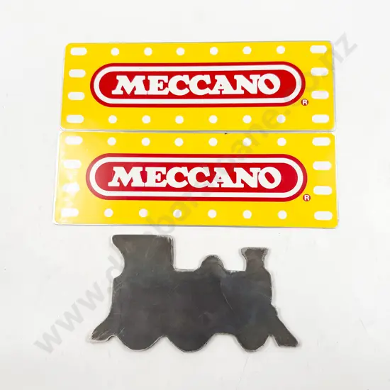 Railway Workshop Open Day 2001 Steel Loco Cut-Out and Two Meccano Labels