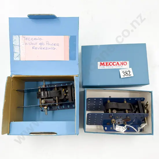 Meccano Two Long Framed Electric Motors