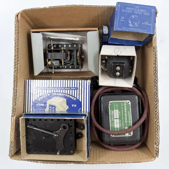 Meccano/Hornby Two Transformers with Four Various Motors