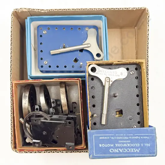 Meccano Six Various Clockwork Motors