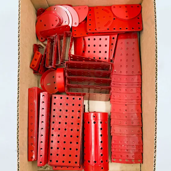 Meccano Qty Restored Flanged & Sector Plates Hinged Flat Plates and Various (2.5kgs)