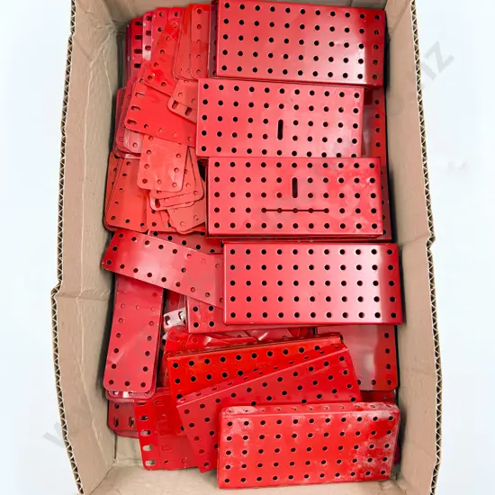 Meccano Qty Restored Red Flanged and Flat Plates & Various (5kgs)