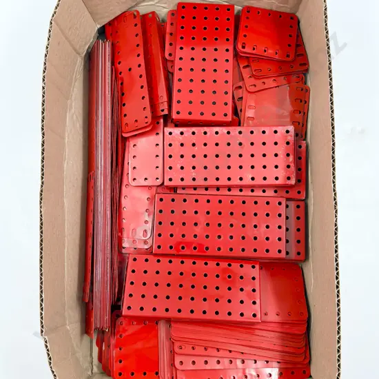 Meccano Qty Restored Red Flanged and Flat Plates & Various (5kgs)