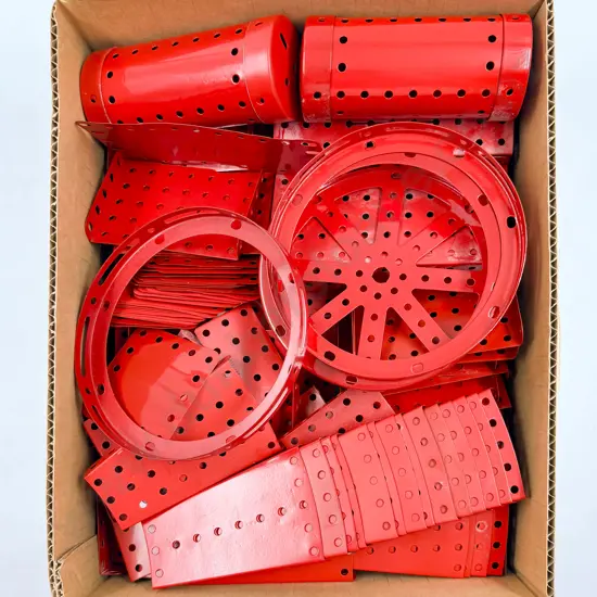 Meccano Qty Restored Red Flanged and Flat Plates & Various (5kgs)