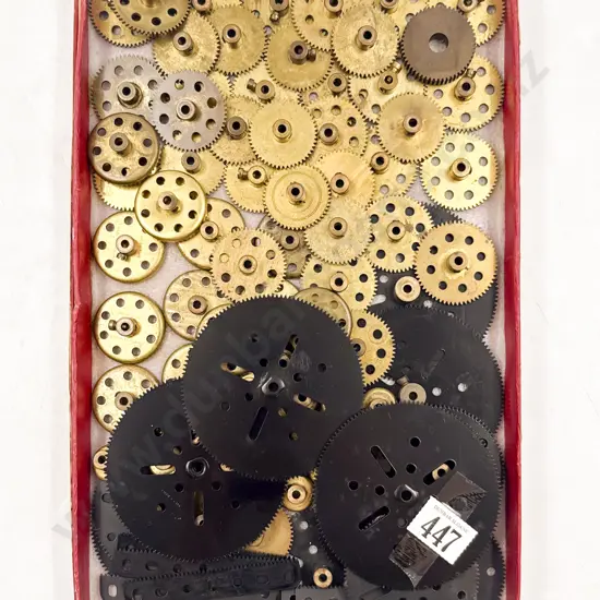 Meccano Brass and Black Gear Wheels