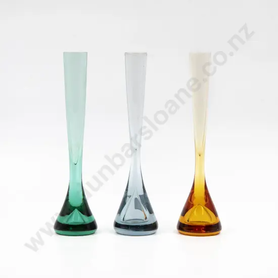 Whitefriars Three Elongated Specimen Vases