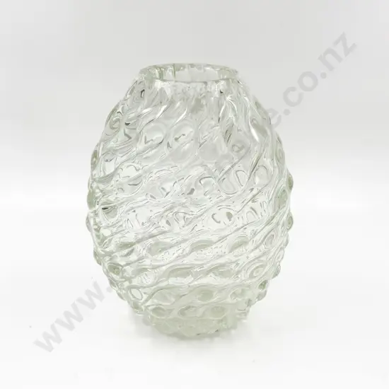 Mid C20th Heavy Studio Glass Vase