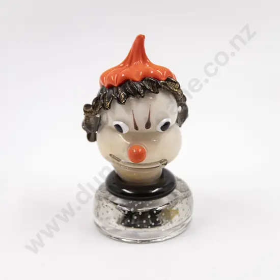 Mid C20th Murano Glass Clown Bust