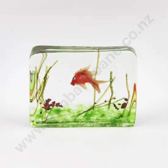 Mid C20th Murano Glass Underwater Paperweight