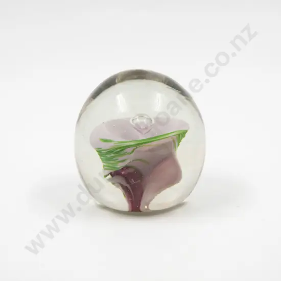 NZ Peter Raos Glass Paperweight